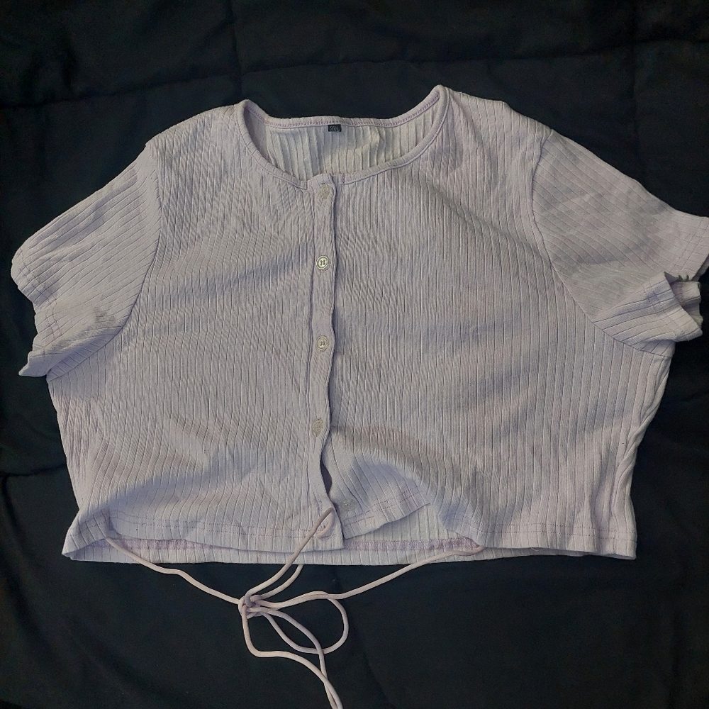 Never worn Shein cropped button tee 3xl‎ - Picture 2 of 4